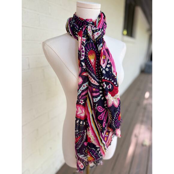 Vera Bradley NWT Lightweight Colorful Long Scarf Wrap - Picture 4 of 8